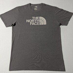The North Face Gray & White T-Shirt (Medium) Cotton/Polyester - Great Condition